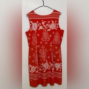 Enfocus Petite , Bloom into Summer with This  Orange Floral Dress